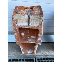 LOTTO 4 MENSOLA ARCHITETTONICA TERRACOTTA FIGURA BUSTO ANGELO PUTTO BAROCCO '800