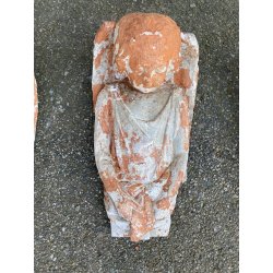 LOTTO 4 MENSOLA ARCHITETTONICA TERRACOTTA FIGURA BUSTO ANGELO PUTTO BAROCCO '800
