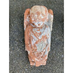 LOTTO 4 MENSOLA ARCHITETTONICA TERRACOTTA FIGURA BUSTO ANGELO PUTTO BAROCCO '800