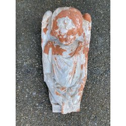 LOTTO 4 MENSOLA ARCHITETTONICA TERRACOTTA FIGURA BUSTO ANGELO PUTTO BAROCCO '800