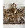 CORNICE DA PARETE SPECCHIERA BRONZO DORATO VITTORIANA ORNATA TRAFORATA 68x44cm