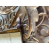 CORNICE DA PARETE SPECCHIERA BRONZO DORATO VITTORIANA ORNATA TRAFORATA 68x44cm