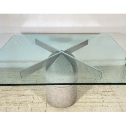 TAVOLO PRANZO DESIGN Giovanni Offredi ANNI 70  Saporiti MOD. Paracarro PIETRA