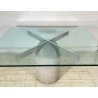 TAVOLO PRANZO DESIGN Giovanni Offredi ANNI 70  Saporiti MOD. Paracarro PIETRA