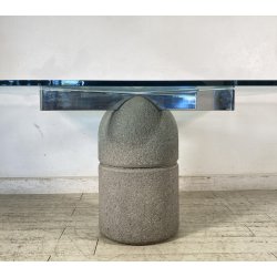TAVOLO PRANZO DESIGN Giovanni Offredi ANNI 70  Saporiti MOD. Paracarro PIETRA