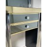 SPECCHIERA CONSOLLE VINTAGE WILLY RIZZO TOILETTE PETINEUSE ACCIAIO 1970 CASSETTI