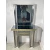 SPECCHIERA CONSOLLE VINTAGE WILLY RIZZO TOILETTE PETINEUSE ACCIAIO 1970 CASSETTI