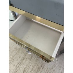 SPECCHIERA CONSOLLE VINTAGE WILLY RIZZO TOILETTE PETINEUSE ACCIAIO 1970 CASSETTI