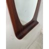 SPECCHIO VINTAGE LEGNO DESIGN FRANCO CAMPO CARLO GRAFFI 1960 WALL MIRROR OVALE