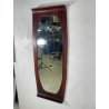 SPECCHIO VINTAGE LEGNO DESIGN FRANCO CAMPO CARLO GRAFFI 1960 WALL MIRROR OVALE