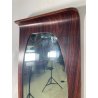 SPECCHIO VINTAGE LEGNO DESIGN FRANCO CAMPO CARLO GRAFFI 1960 WALL MIRROR OVALE