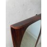 SPECCHIO VINTAGE LEGNO DESIGN FRANCO CAMPO CARLO GRAFFI 1960 WALL MIRROR OVALE