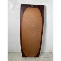 SPECCHIO VINTAGE LEGNO DESIGN FRANCO CAMPO CARLO GRAFFI 1960 WALL MIRROR OVALE