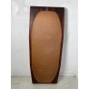 SPECCHIO VINTAGE LEGNO DESIGN FRANCO CAMPO CARLO GRAFFI 1960 WALL MIRROR OVALE