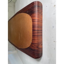 SPECCHIO VINTAGE LEGNO DESIGN FRANCO CAMPO CARLO GRAFFI 1960 WALL MIRROR OVALE