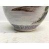 VASO PORCELLANA CINESE FAMILLE ROSE DECORO PAESAGGIO MARCHIO ROSSO 33cm/h XX sec