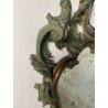 ANTICA COPPIA SPECCHIERE VENEZIANE LEGNO SCOLPITO EPOCA '800 SPECCHIO VERDE OLD