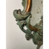 ANTICA COPPIA SPECCHIERE VENEZIANE LEGNO SCOLPITO EPOCA '800 SPECCHIO VERDE OLD