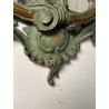 ANTICA COPPIA SPECCHIERE VENEZIANE LEGNO SCOLPITO EPOCA '800 SPECCHIO VERDE OLD