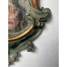 ANTICA COPPIA SPECCHIERE VENEZIANE LEGNO SCOLPITO EPOCA '800 SPECCHIO VERDE OLD