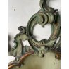ANTICA COPPIA SPECCHIERE VENEZIANE LEGNO SCOLPITO EPOCA '800 SPECCHIO VERDE OLD