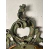 ANTICA COPPIA SPECCHIERE VENEZIANE LEGNO SCOLPITO EPOCA '800 SPECCHIO VERDE OLD