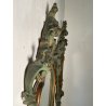 ANTICA COPPIA SPECCHIERE VENEZIANE LEGNO SCOLPITO EPOCA '800 SPECCHIO VERDE OLD