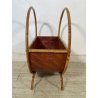 ANTICO CESTINO PORTARIVISTE PAGLIA RATTAN PORTA LIBRI LIBRERIA SALOTTO DESIGN