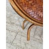 ANTICO CESTINO PORTARIVISTE PAGLIA RATTAN PORTA LIBRI LIBRERIA SALOTTO DESIGN