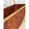 ANTICO CESTINO PORTARIVISTE PAGLIA RATTAN PORTA LIBRI LIBRERIA SALOTTO DESIGN