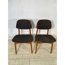 COPPIA SEDIE VINTAGE anni 70 LEGNO stile ARNE HOVMAND OLSEN SCANDINAVIA CHAIR