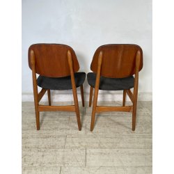 COPPIA SEDIE VINTAGE anni 70 LEGNO stile ARNE HOVMAND OLSEN SCANDINAVIA CHAIR