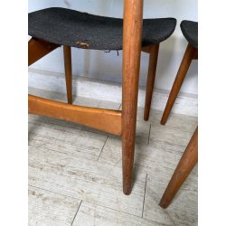 COPPIA SEDIE VINTAGE anni 70 LEGNO stile ARNE HOVMAND OLSEN SCANDINAVIA CHAIR