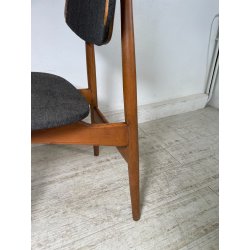 COPPIA SEDIE VINTAGE anni 70 LEGNO stile ARNE HOVMAND OLSEN SCANDINAVIA CHAIR