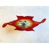 GRANDE VASO SCULTURA VETRO MURANO SOMMERSO BOWL GLASS MID-CENTURY larg. 57 cm