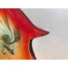 GRANDE VASO SCULTURA VETRO MURANO SOMMERSO BOWL GLASS MID-CENTURY larg. 57 cm
