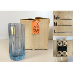 SET 6 BICCHIERI CRISTALLO Arnolfo Di Cambio DESIGN Cini Boeri "BIBEBO" 13 cm/h