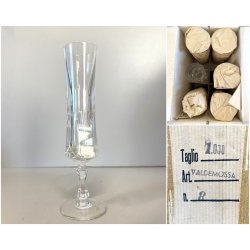 SET 6 FLUT CRISTALLO Arnolfo Di Cambio TAGLIO 1000 VALDEMOSSA n°8 - 22 cm/h ca