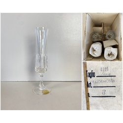 SET 4 FLUT CRISTALLO Arnolfo Di Cambio TAGLIO 1000 VALDEMOSSA n°8 - 22 cm/h ca