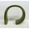 VASO SCULTURA CERAMICA Bertoncello 864 ANNI 70 SMALTO POLICROMO VERDE 24,5 cm/h