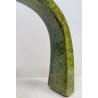 VASO SCULTURA CERAMICA Bertoncello 864 ANNI 70 SMALTO POLICROMO VERDE 24,5 cm/h