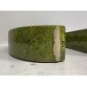 VASO SCULTURA CERAMICA Bertoncello 864 ANNI 70 SMALTO POLICROMO VERDE 24,5 cm/h