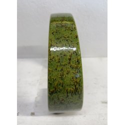 VASO SCULTURA CERAMICA Bertoncello 864 ANNI 70 SMALTO POLICROMO VERDE 24,5 cm/h