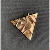 Arnaldo Pomodoro MEDAGLIA PENDENTE TRIANGOLARE BRONZO AMICA SANGEMINI 5x5cm '80
