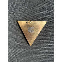Arnaldo Pomodoro MEDAGLIA PENDENTE TRIANGOLARE BRONZO AMICA SANGEMINI 5x5cm '80