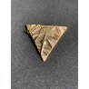 Arnaldo Pomodoro MEDAGLIA PENDENTE TRIANGOLARE BRONZO AMICA SANGEMINI 5x5cm '80