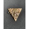 Arnaldo Pomodoro MEDAGLIA PENDENTE TRIANGOLARE BRONZO AMICA SANGEMINI 5x5cm '80