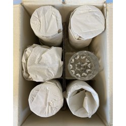 SET 6 COPPA CALICE ACQUA CRISTALLO MOLATO "Toledo 1" Arnolfo di Cambio 17,2 cm/h
