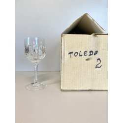 SET 6 COPPA CALICE VINO CRISTALLO MOLATO "Toledo 2" Arnolfo di Cambio  16,5 cm/h