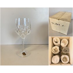 SET 6 COPPA CALICE ACQUA CRISTALLO MOLATO Arnolfo di Cambio "Toledo 1" 17,2 cm/h